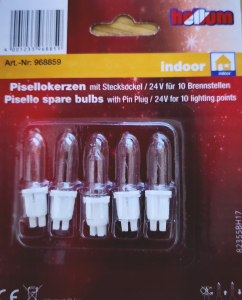 Ersatzkerzen für 10er Hellum Lichterkette, weiss!