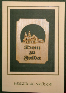 (Geschenkkarte) Herzliche Grüße aus Fulda. "Motiv-Dom" .