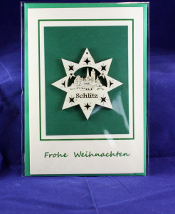 (Geschenkkarte) "Frohe Weihnachten"  Burgenblick Schlitz.
