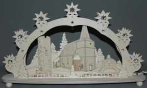 Schwibbogen "Kirche am Florenberg mit "Dickem Turm"