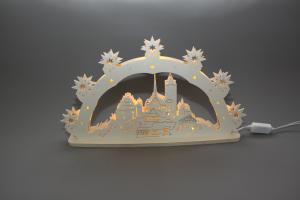 Schwibbogen "Burgenblick Schlitz Natur" klein mit Sterne, 2te Ebene gespiegelt