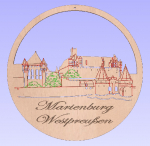 Fensterbild "Festung Marienburg in Westpreußen" d=217x6mm