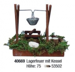 Krippenbeleuchtung "Lagerfeuer mittelgroß m. Topf"